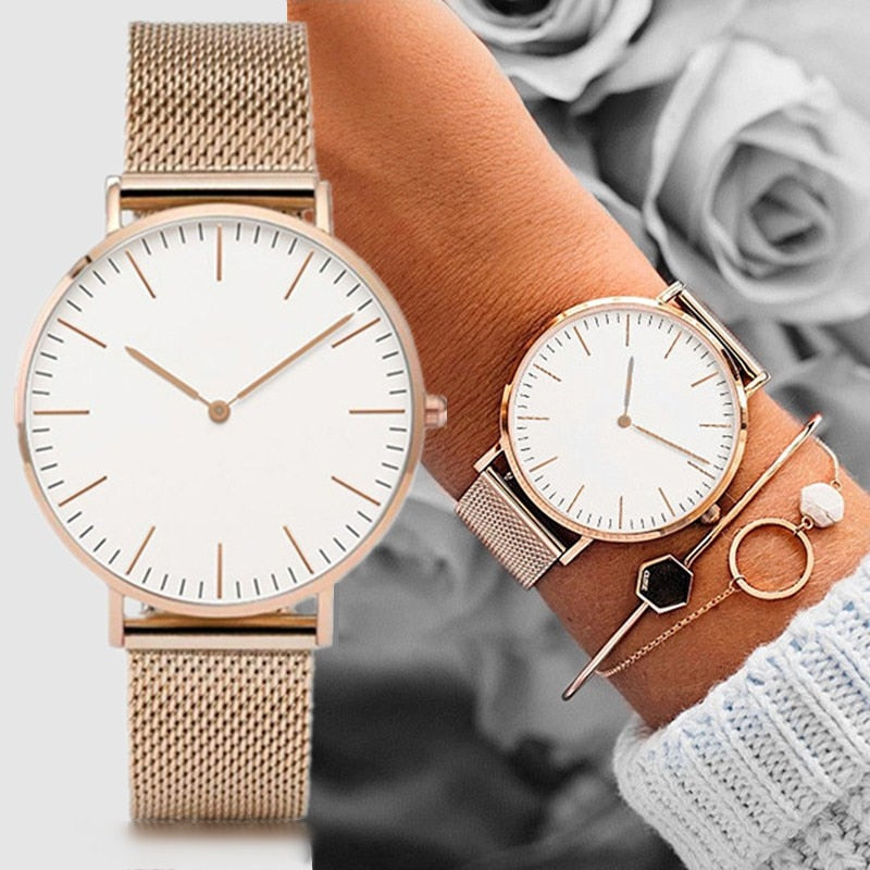 Luxe Quartz Polshorloge