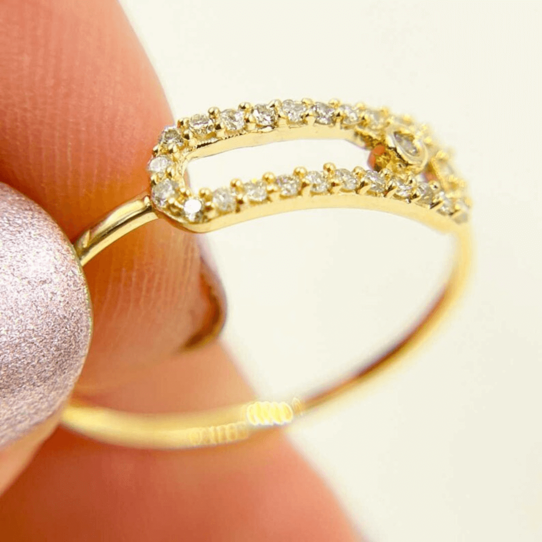 Uitgeholde Vierkante Zirkoonring