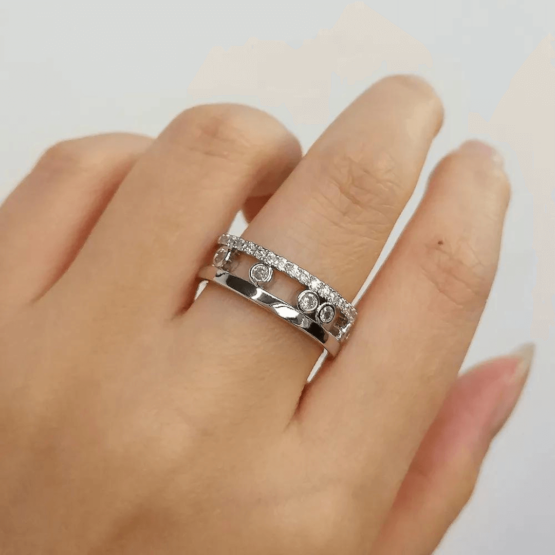 Uitgeholde Vierkante Zirkoonring