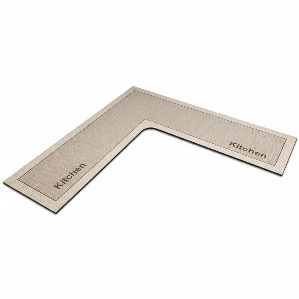 L-vormige Keukenmat Modern Met Antislip Onderzijde voor Comfort en Stijl
