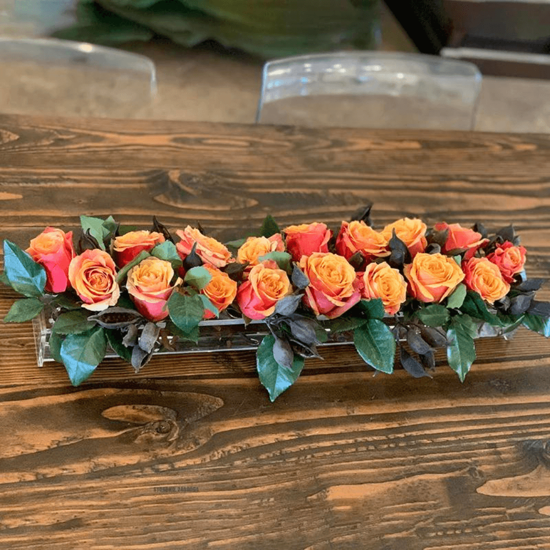 Transparante Acryl Rechthoekige Bloemenvaas