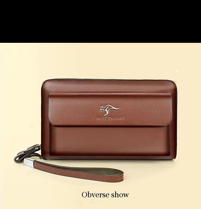 Echt lederen heren koppeltas - Eenvoudig al je spullen op zak