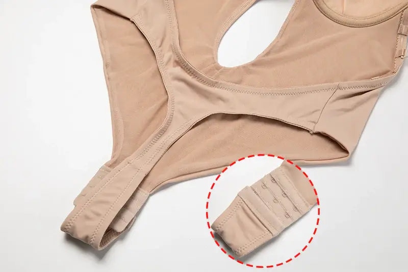 Diepe V-Hals Rugloze Body Shaper