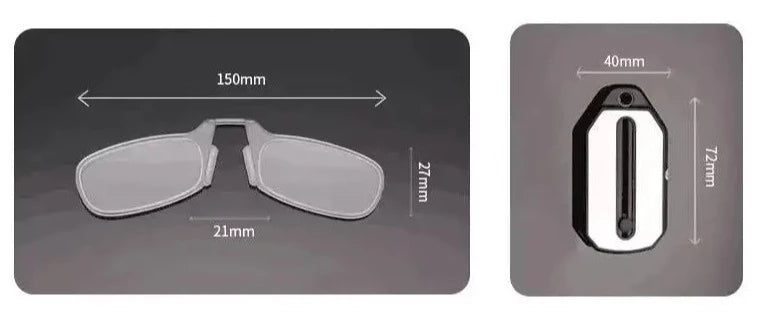 Mini Clip-On Leesbril Sleutelhanger