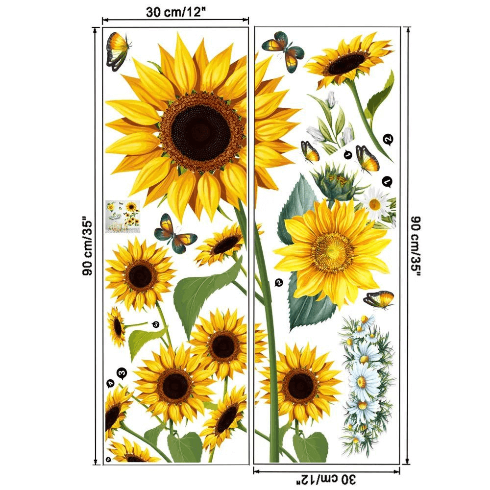 Zonnebloemen Muurstickers