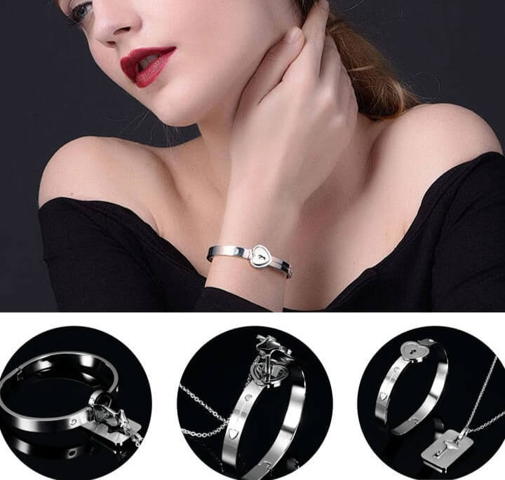 Lock Key Armband en Ketting Set