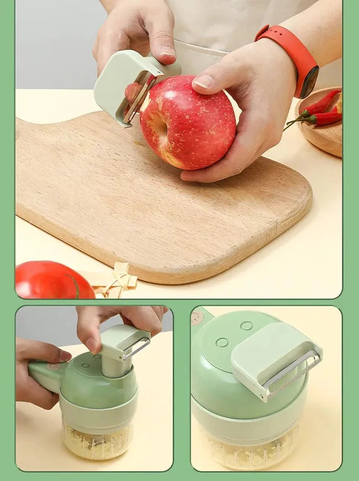 4-in-1 Elektrische Keukensnijderset