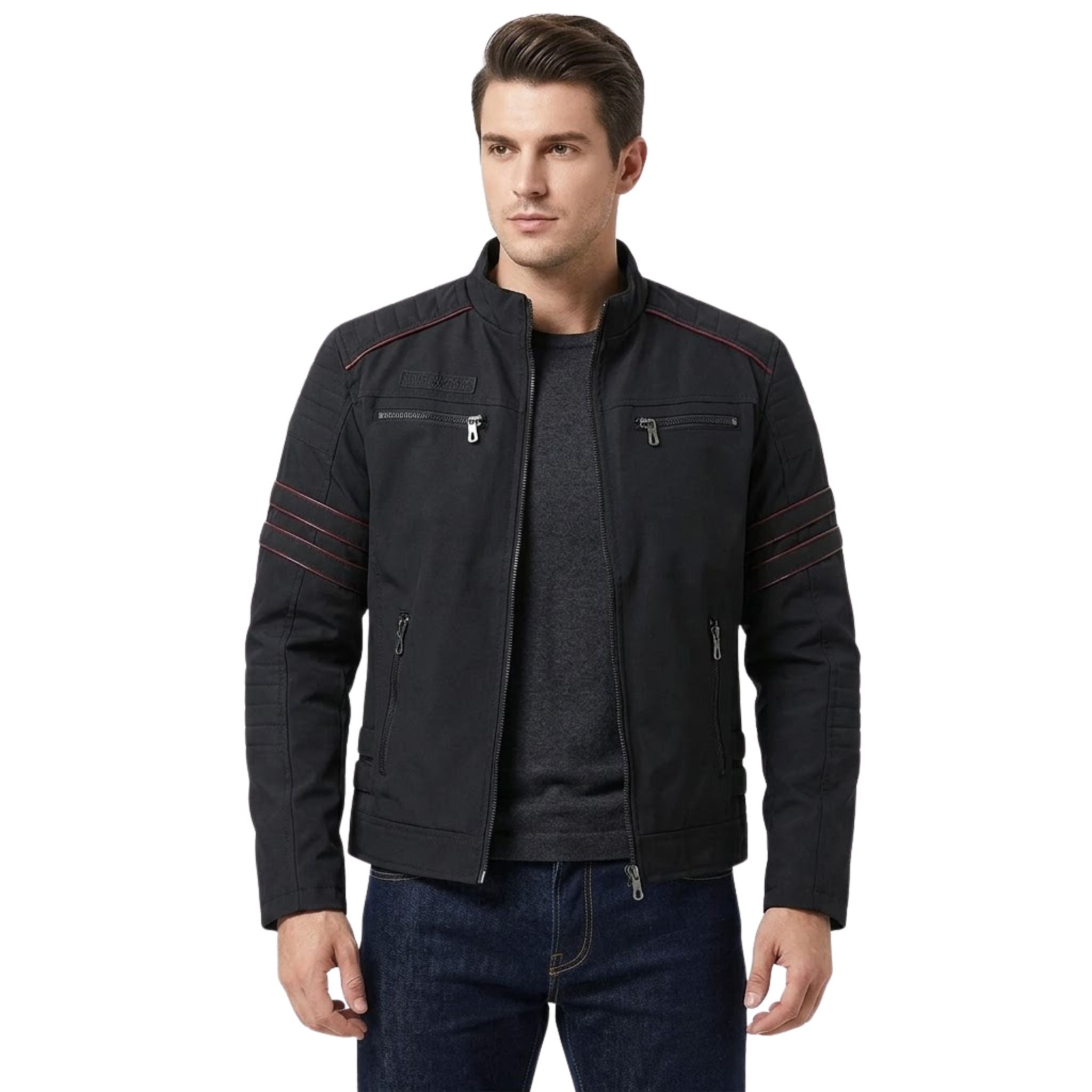 Heren Leren Bikerjack Torino Stijl