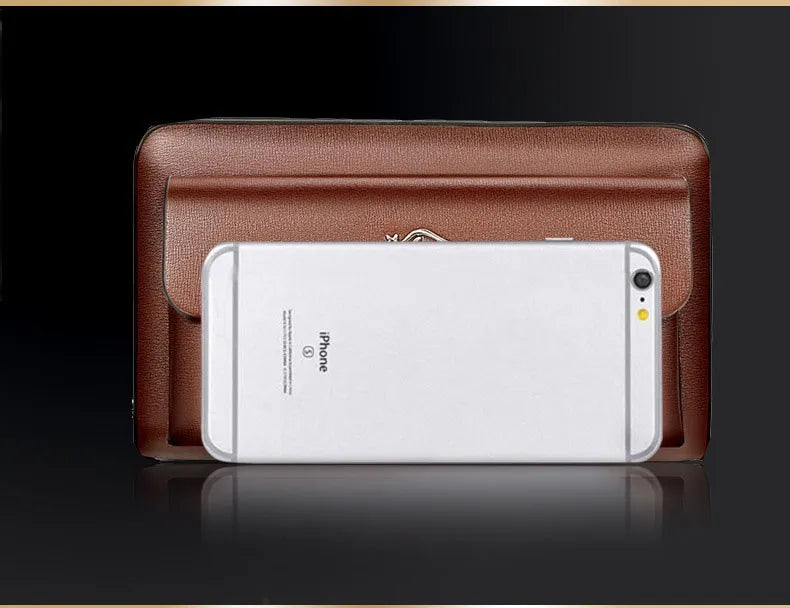 Echt lederen heren koppeltas - Eenvoudig al je spullen op zak