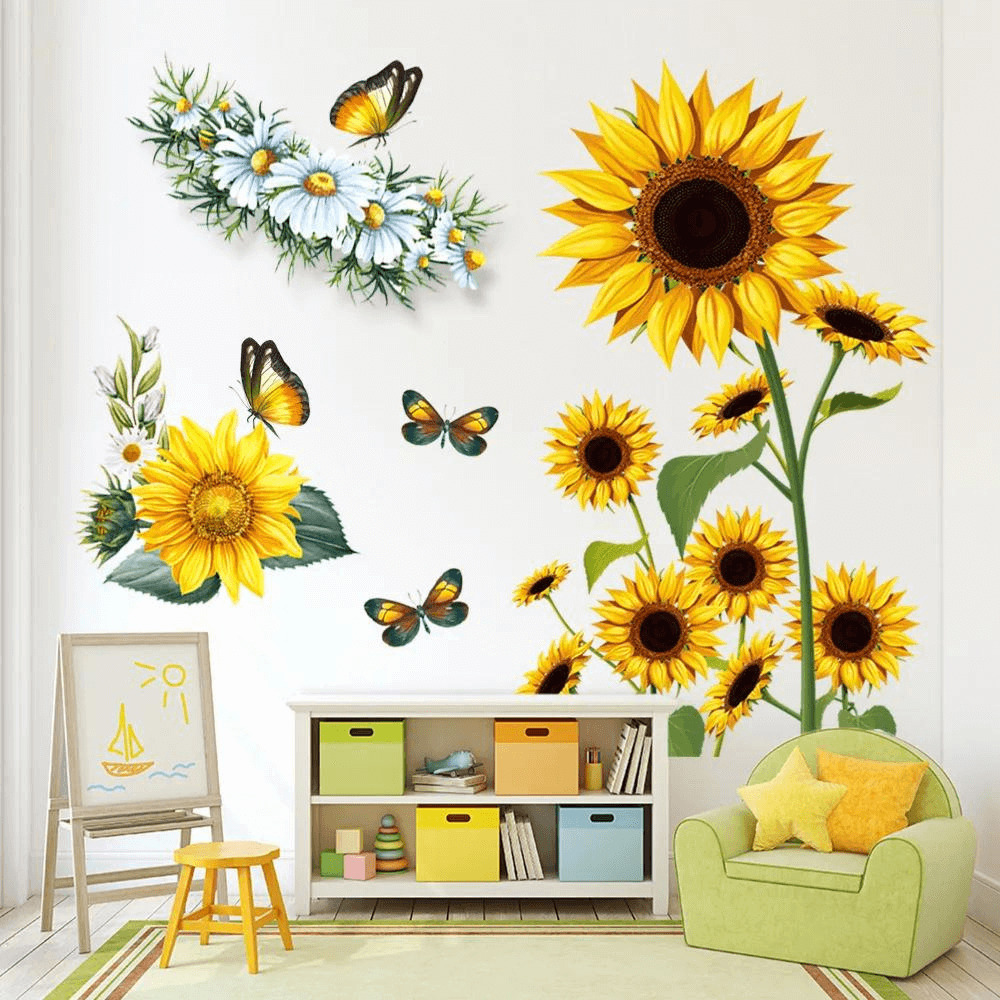 Zonnebloemen Muurstickers