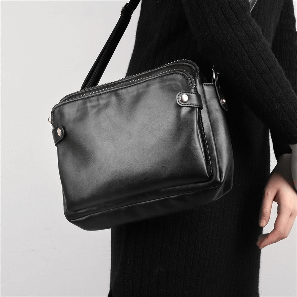 Drielaags Leren Handtas