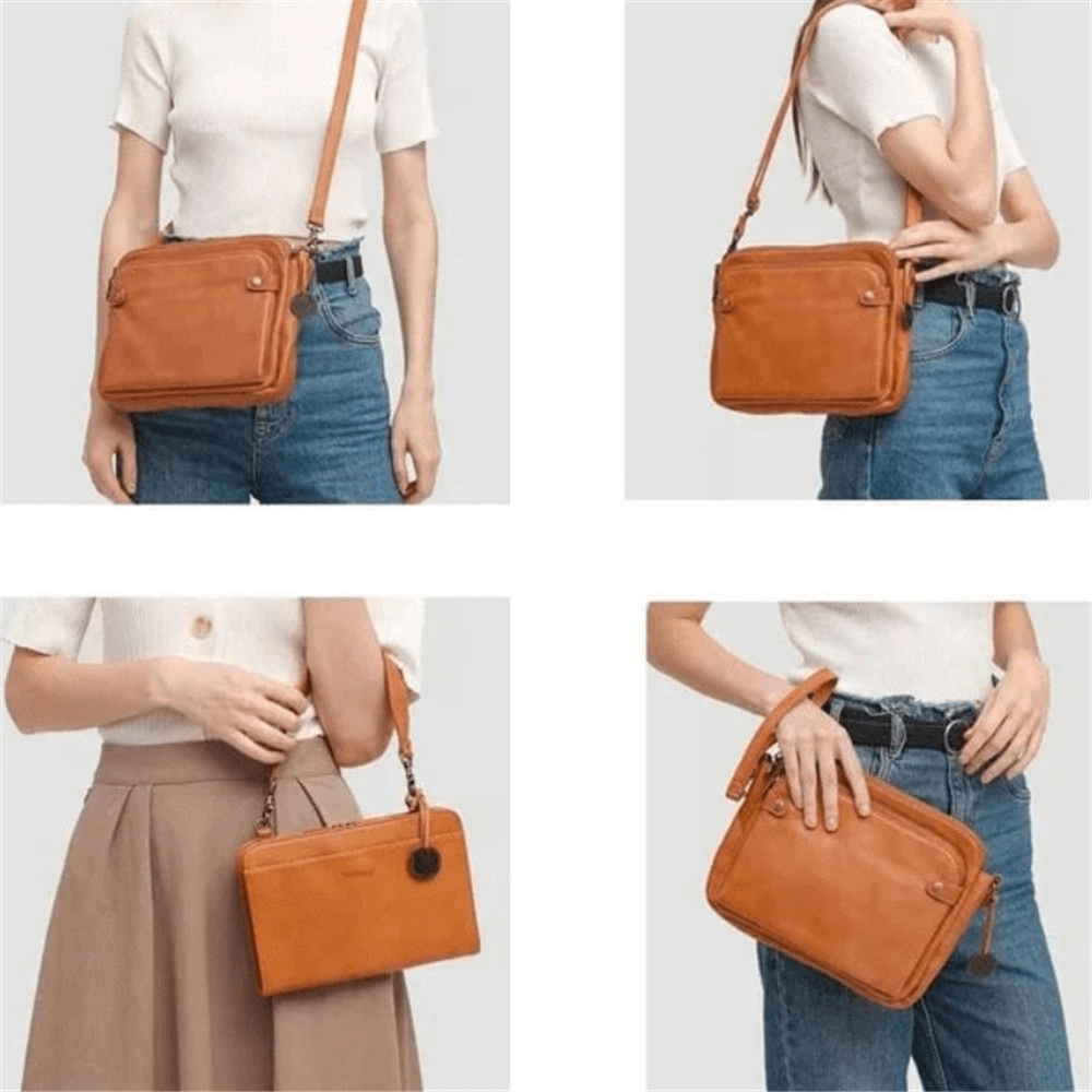 Drielaags Leren Handtas