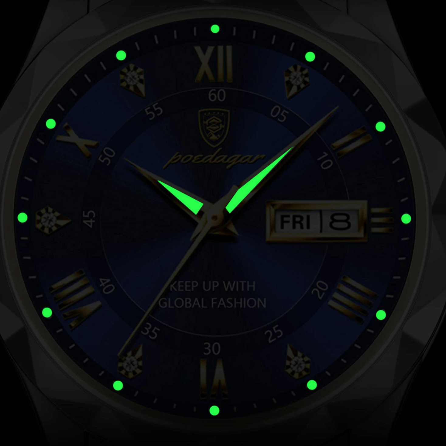 Heren Roestvrijstalen Luminous Horloge