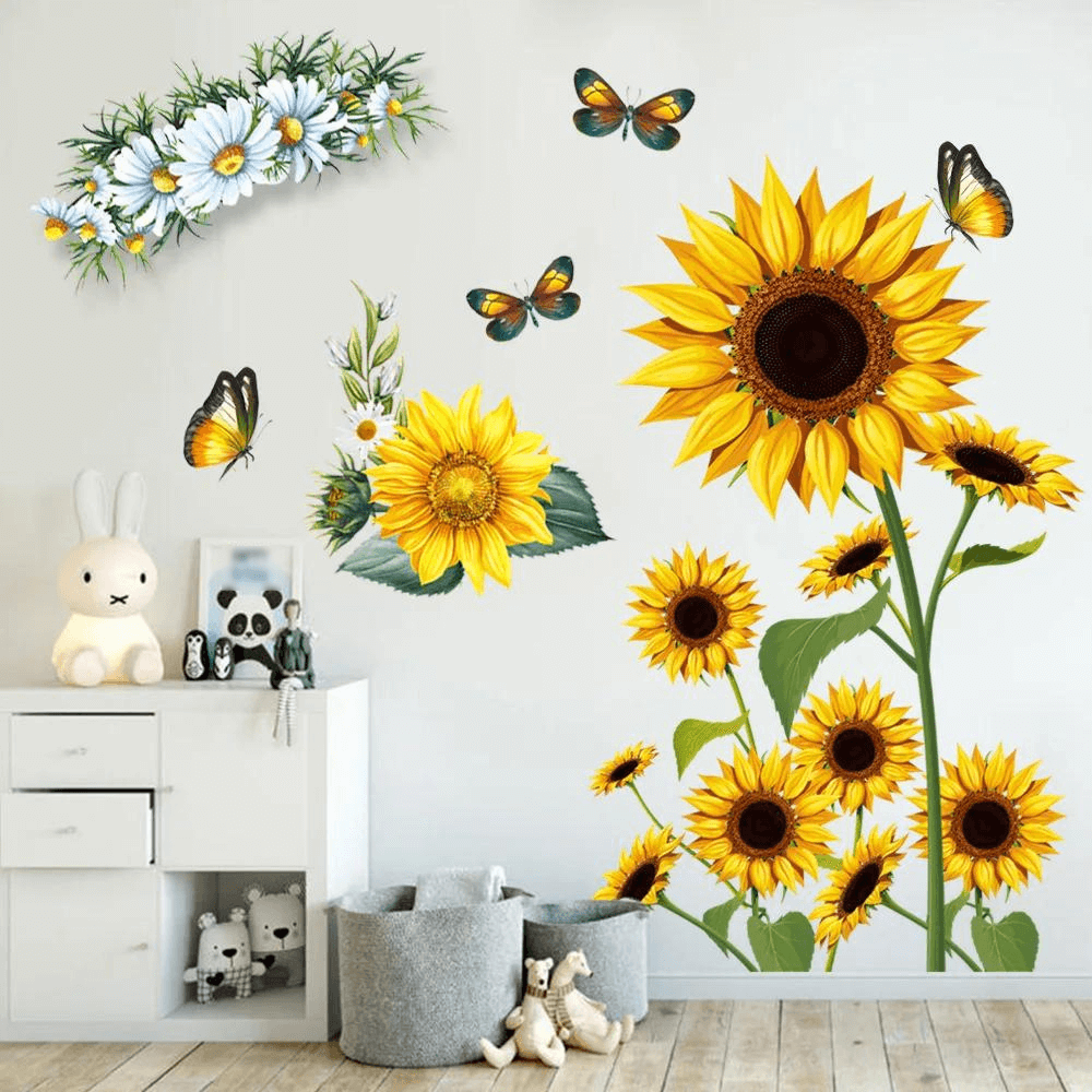 Zonnebloemen Muurstickers