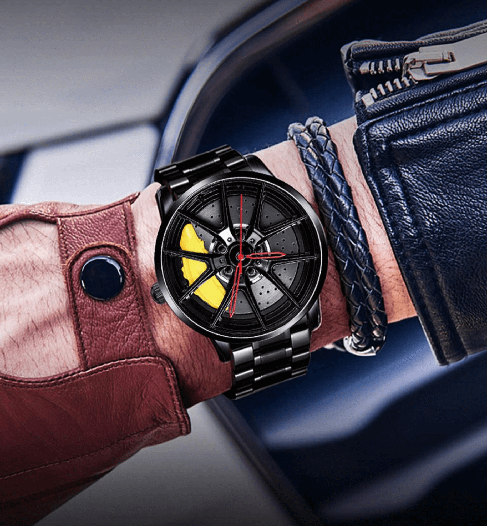 Heren Sportauto Wiel Horloge