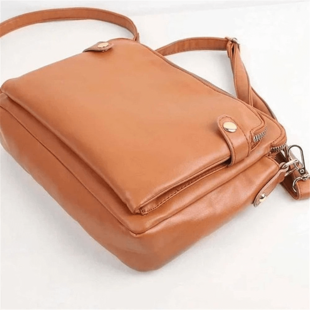 Drielaags Leren Handtas