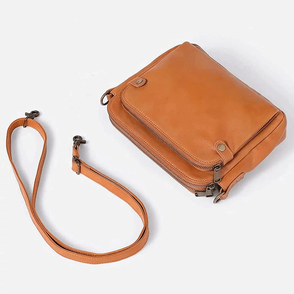 Drielaags Leren Handtas