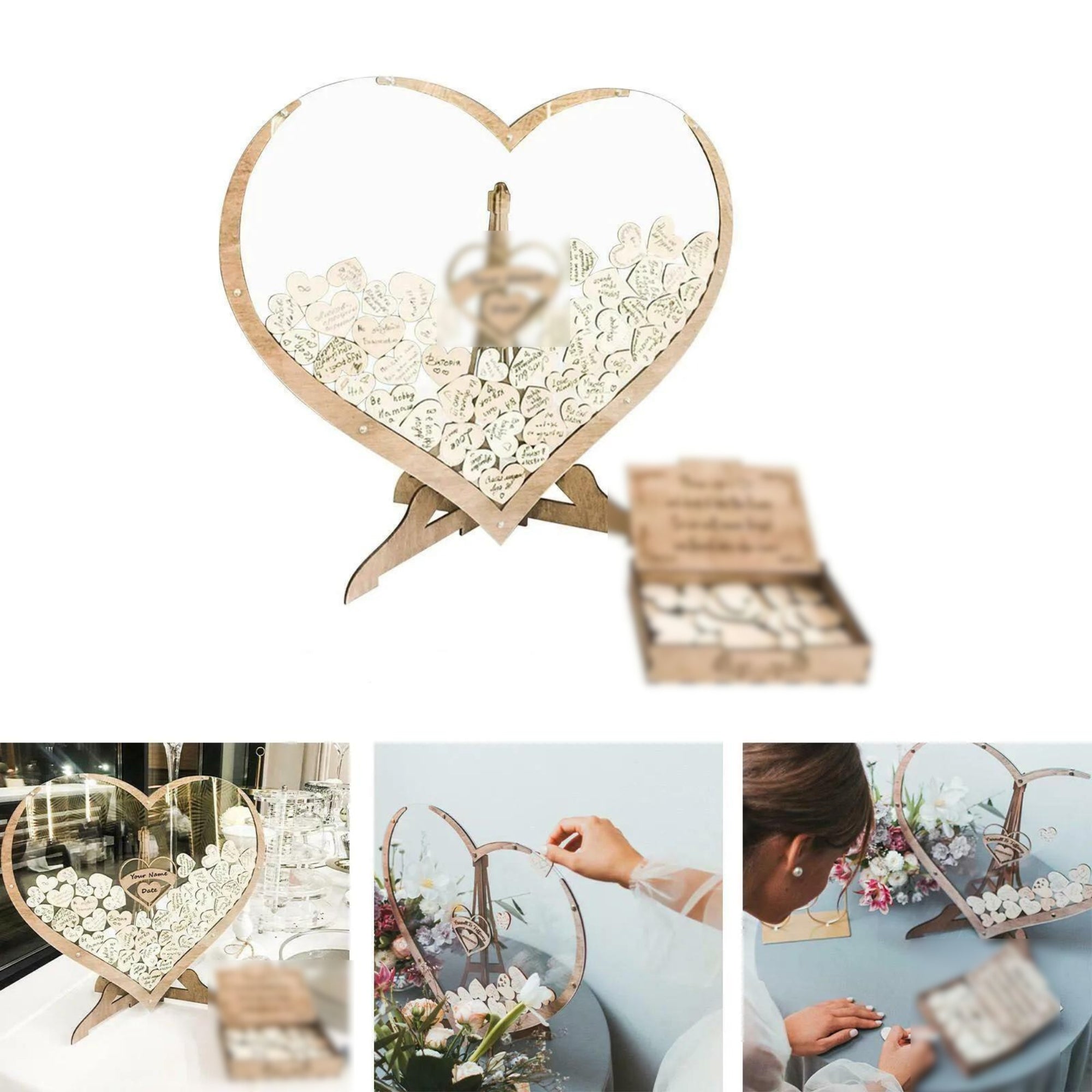Bruiloft Hart Drop Frame Register