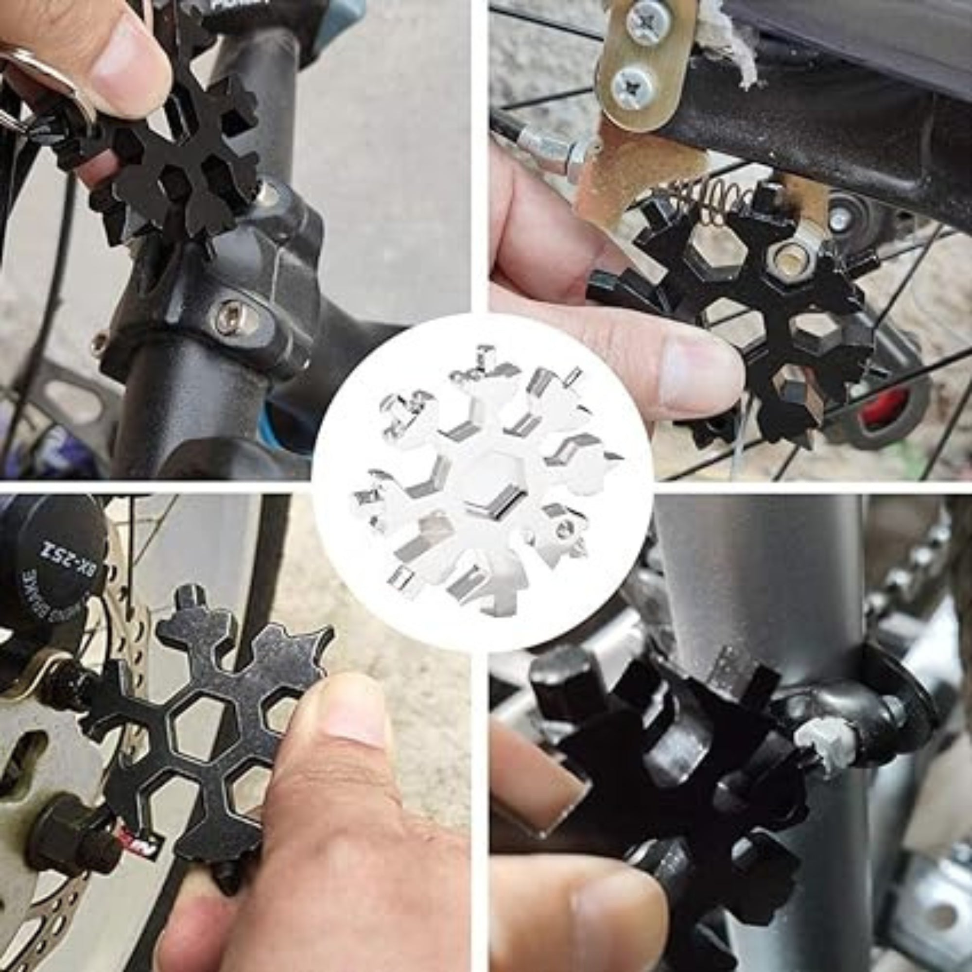 18-in-1 Schroevendraaier Sneeuwvlok Sleutelhanger