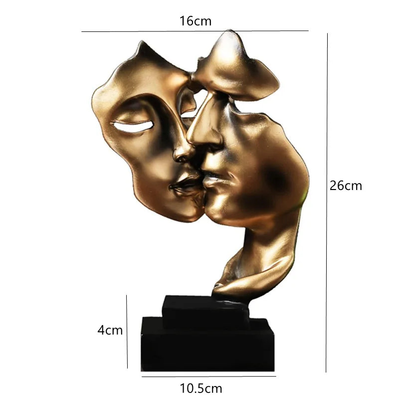 Abstract Gouden Standbeeld Decoratie voor Kantoor en Woonkamer 8