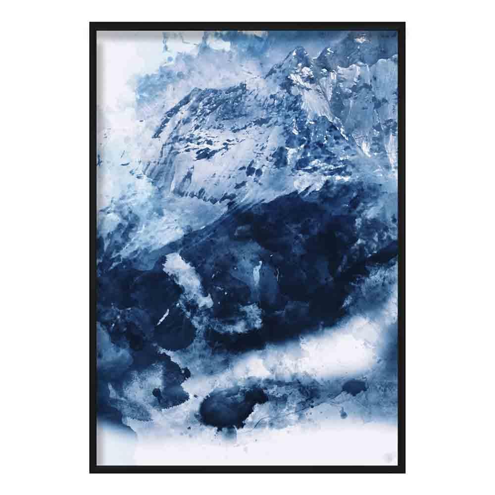 Abstracte Kunstprint Berg Aquarel Wanddecoratie Modern Design 0
