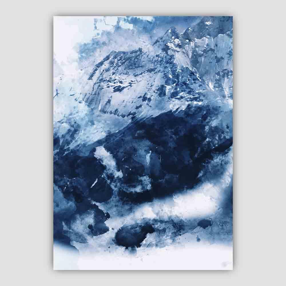 Abstracte Kunstprint Berg Aquarel Wanddecoratie Modern Design 3