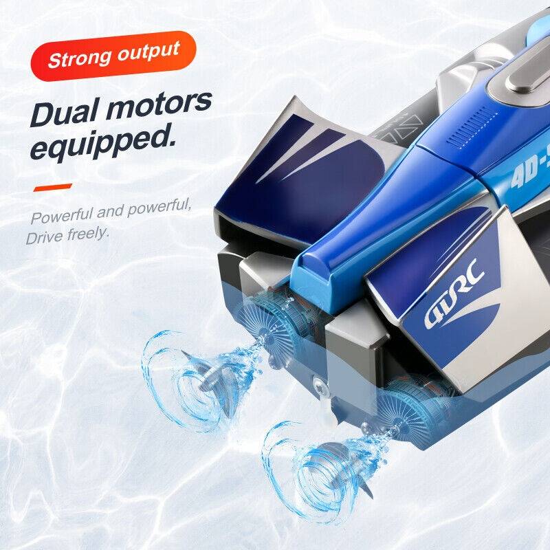 Afstandbestuurbare Boot Professioneel Racen met Dubbele Motoren en LED-verlichting 5
