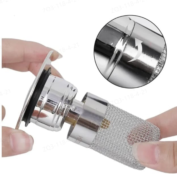 Afvoerfilter voor Keuken en Badkamer met Haarvanger 3