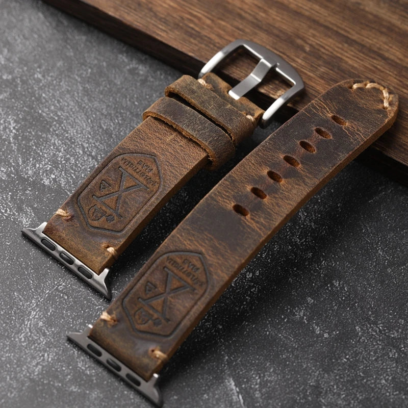 Apple Watch Band Handgemaakt van Echt Leer 2