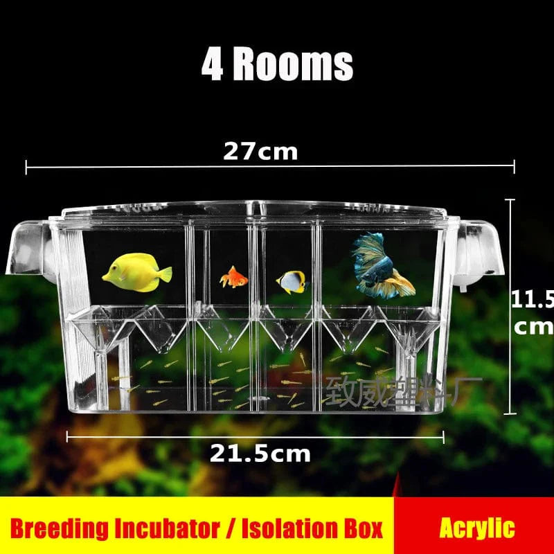 Aquarium Broederij Box Dubbellaags Met 4 Compartimenten Transparant 1