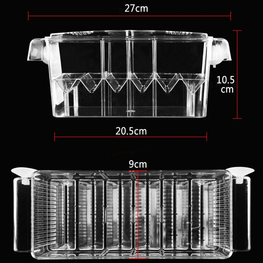 Aquarium Broederij Box Dubbellaags Met 4 Compartimenten Transparant 5