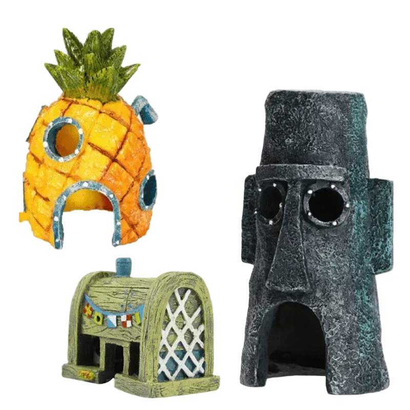 Aquariumdecoratie Ananas Huis Ornamenten voor Levendige Onderwaterwereld 1