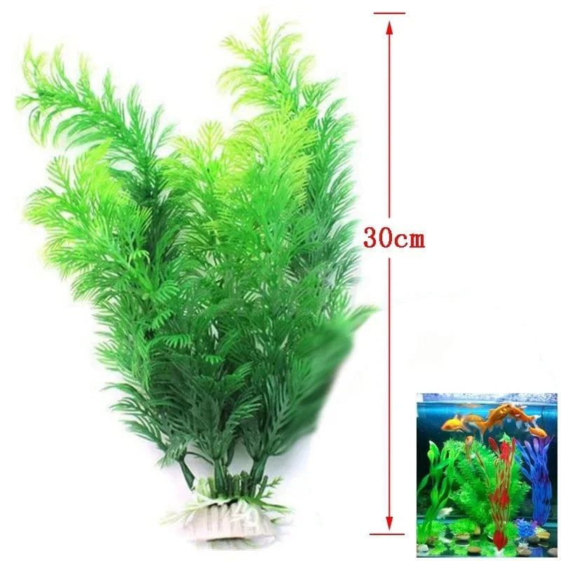 Aquariumdecoratie Simulatie Waterplanten 30 cm Natuurlijke Omgeving 0