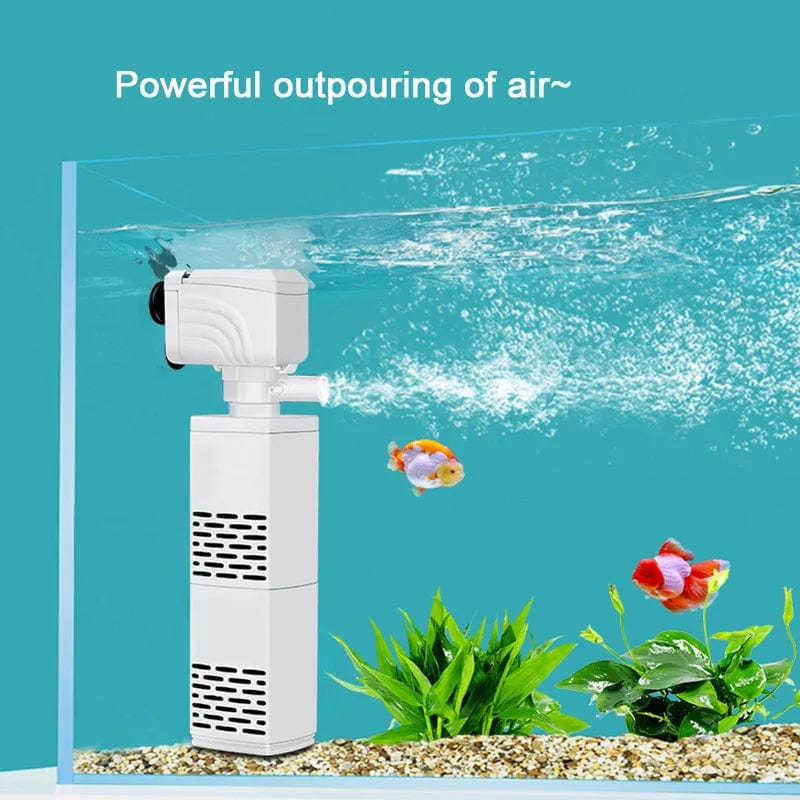 Aquariumfilter 4 in 1 Pomp Stille Onderwaterpomp voor Zoet- en Zoutwater 2