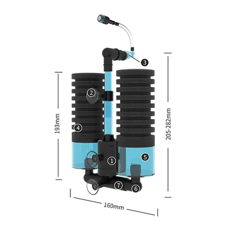Aquariumfilter USB-zuiveringstechnologie Compact en Lichtgewicht 0