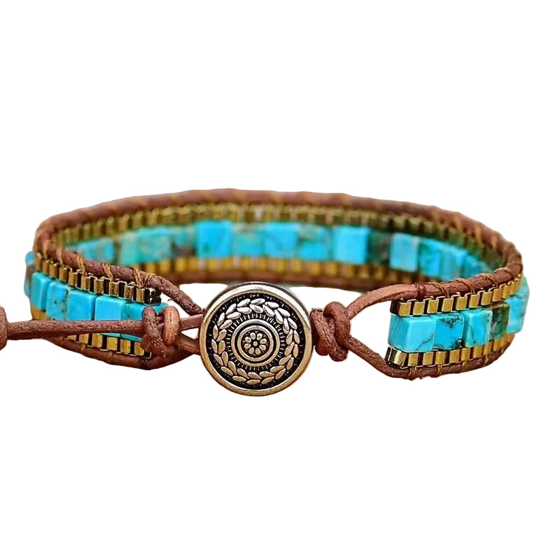 Armband voor Dames met Turquoise Stenen en Uniek Design 1