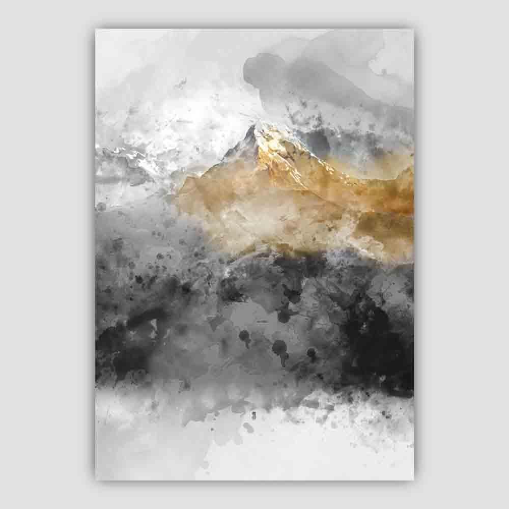 Art Print Bergen in Zwart en Geel 3