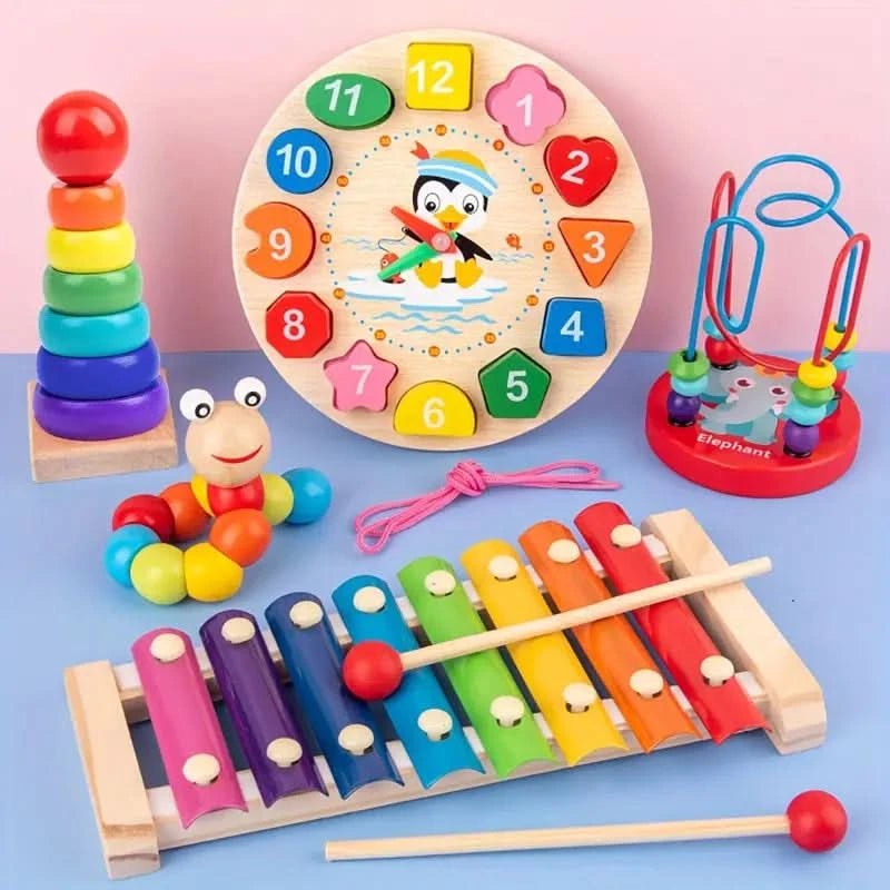 Baby's Montessori Speelset 5-in-1 Creatief Leren en Ontdekken 2