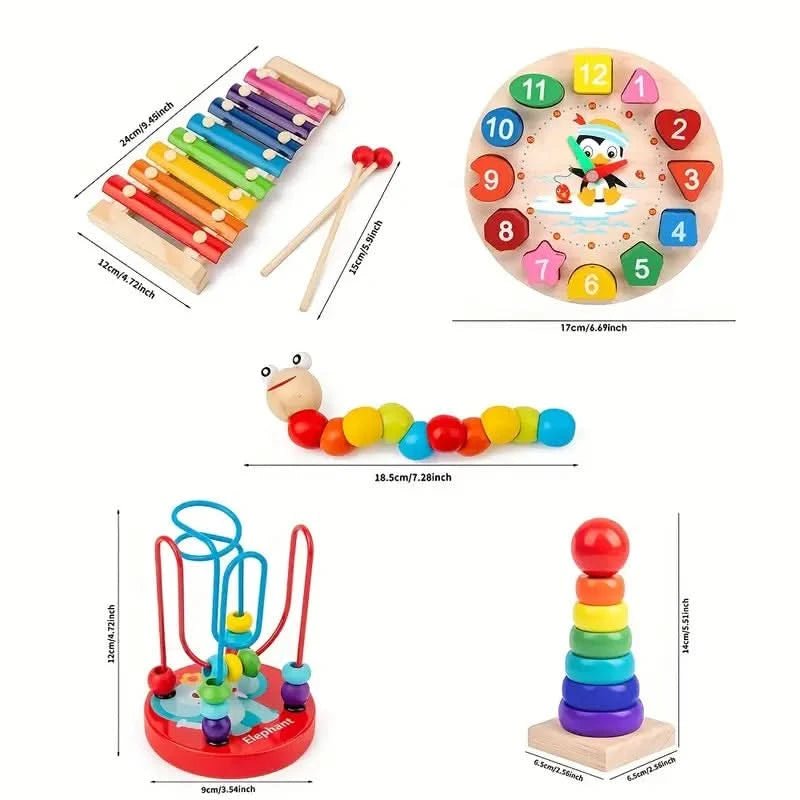 Baby's Montessori Speelset 5-in-1 Creatief Leren en Ontdekken 5