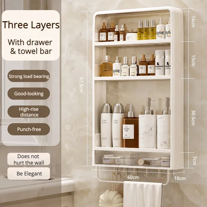 Badkamer Organizer Plank Wandgemonteerd 6