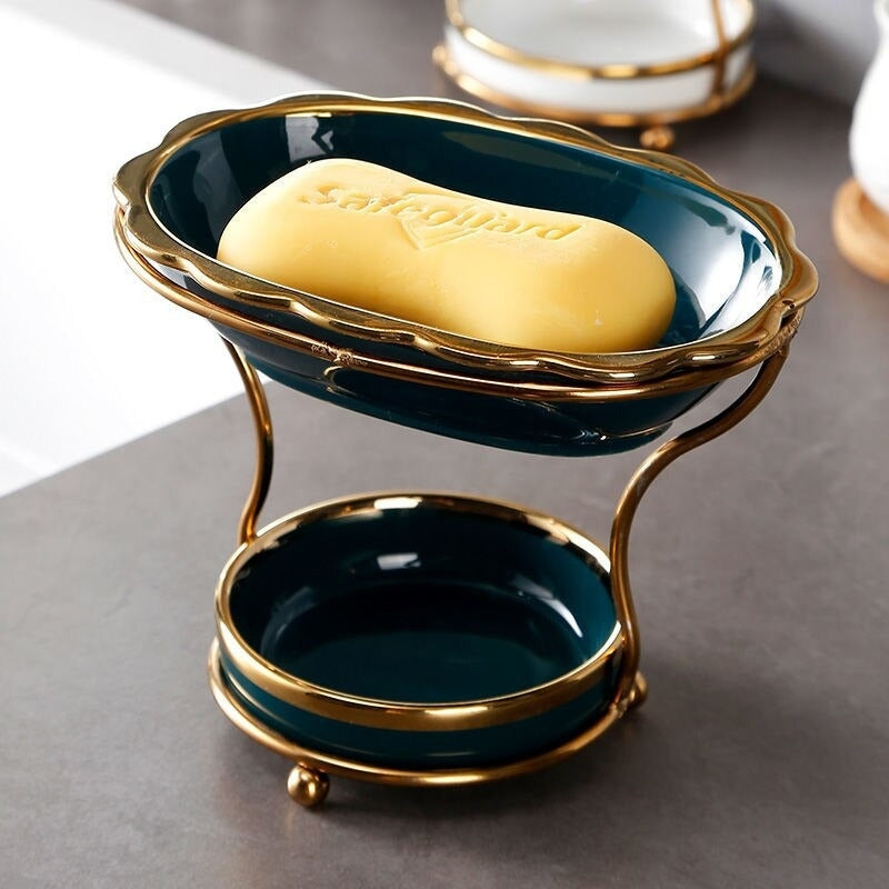 Badkamer Zeepbakje met Verhoogd Afdruiprekje 7