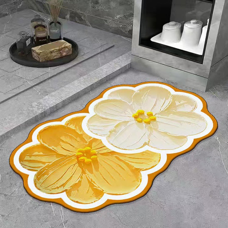 Badkamermat Antislip Bloemen Design voor Veiligheid en Comfort 1