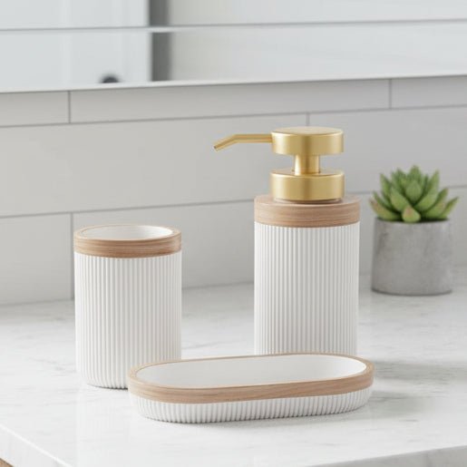 Badkamerset Modern met Dispenser en Houder voor Stijlvolle Badkameraccessoires 0