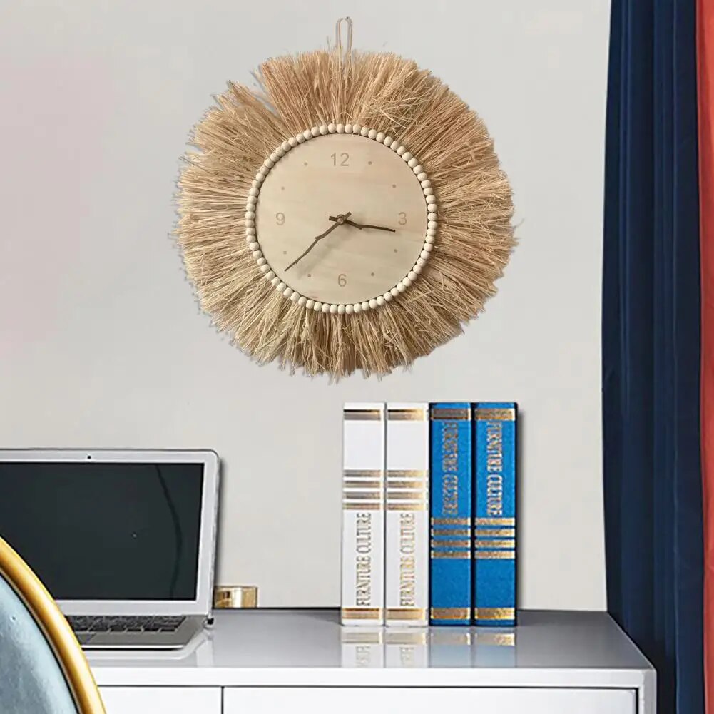 Boho Wandklok van Tarwestro - Handgemaakt en Rustiek 2