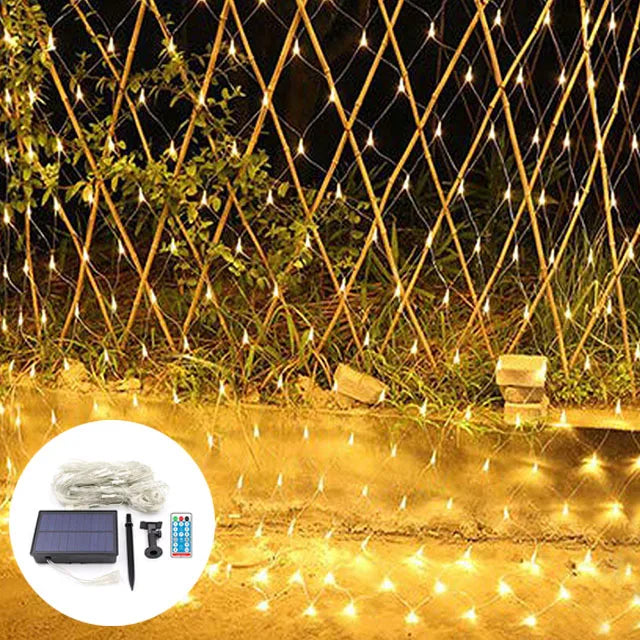 Buiten Kerstverlichting Net met 8 Verlichtingsmodi voor Tuin en Terras 0