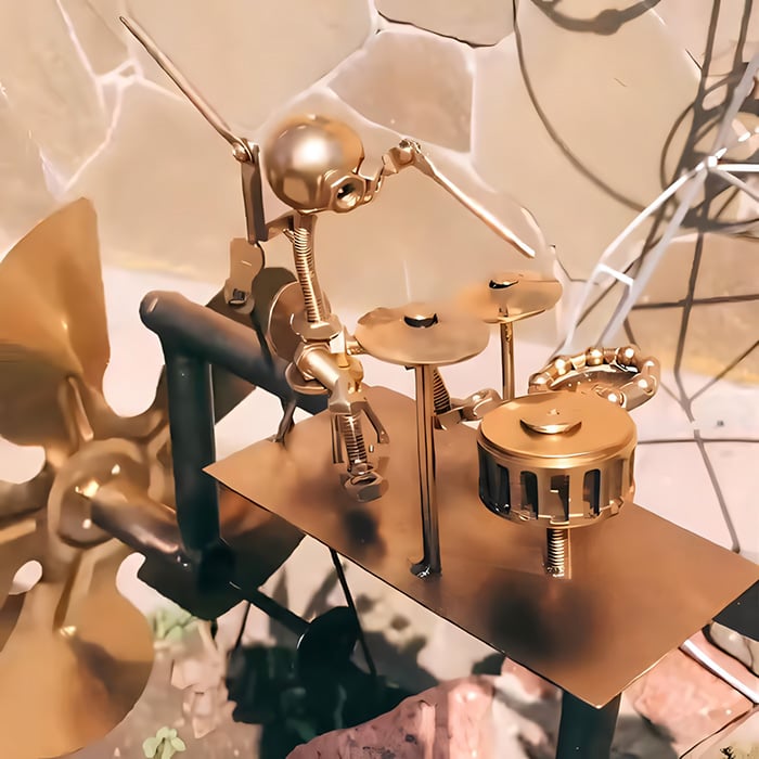 Buiten Kinetisch Beeldhouwwerk Tuinornament Rock Band 0