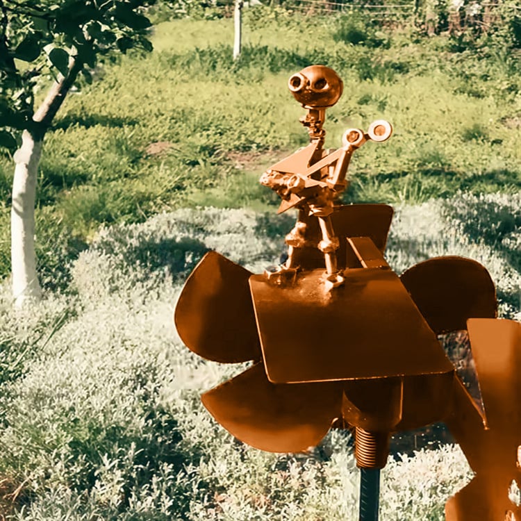 Buiten Kinetisch Beeldhouwwerk Tuinornament Rock Band 6