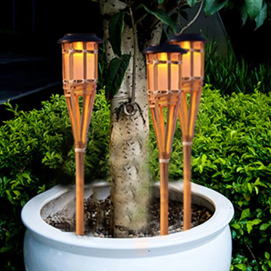 Buiten Tuinfakkels LED Bamboe Design 0