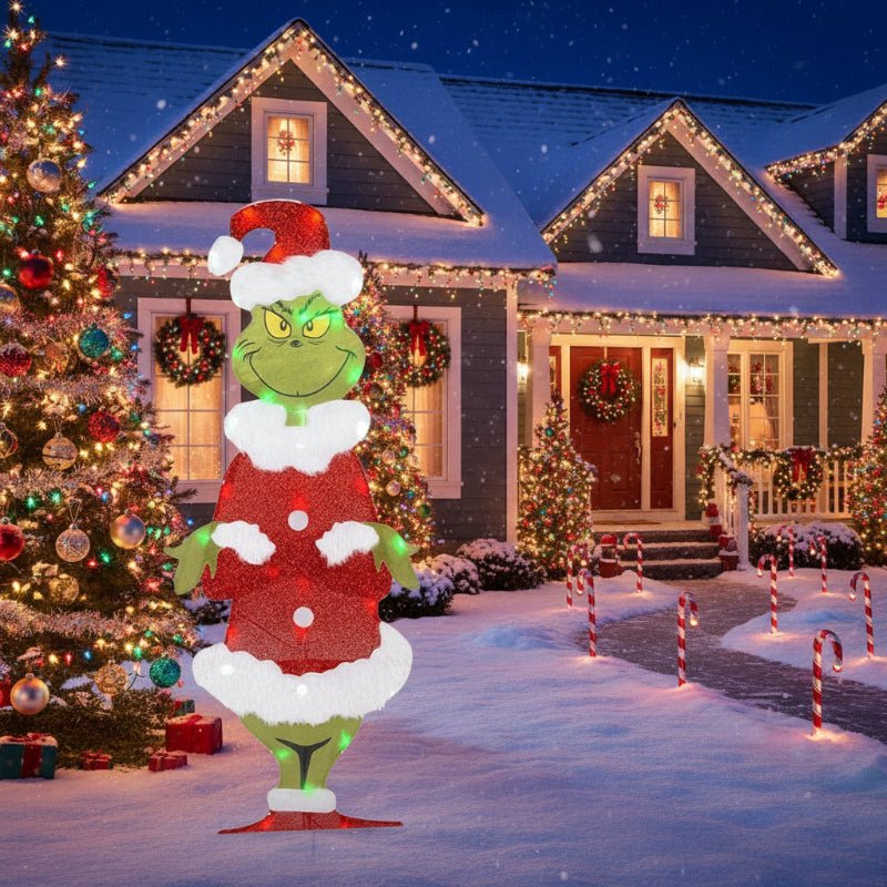 Buitendecoratie Grinch met LED-verlichting 1