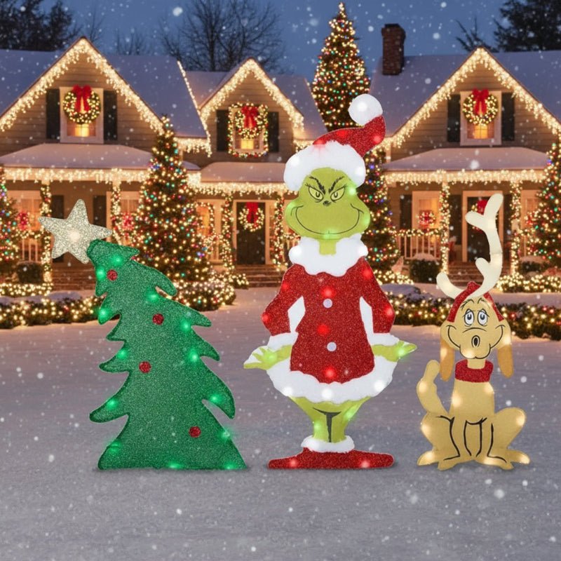 Buitendecoratie Grinch met LED-verlichting 2